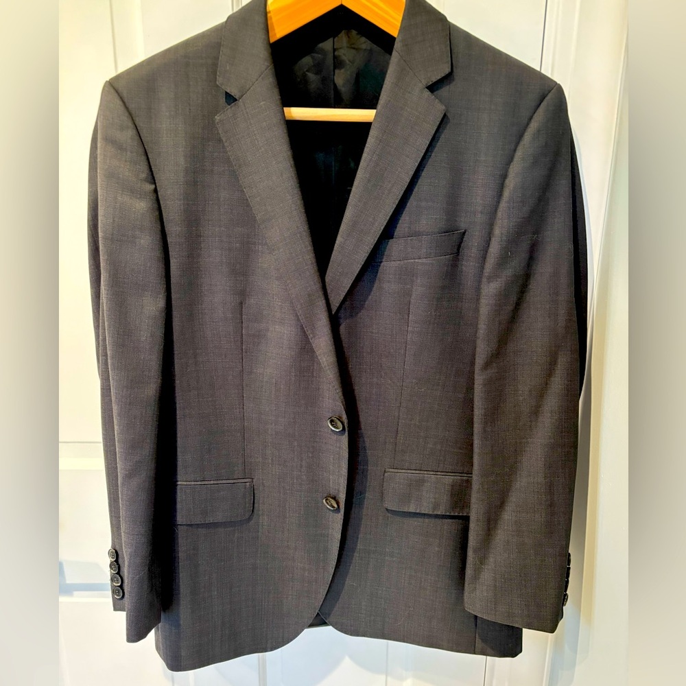 Hugo Boss Charcoal Men's Wool Suit